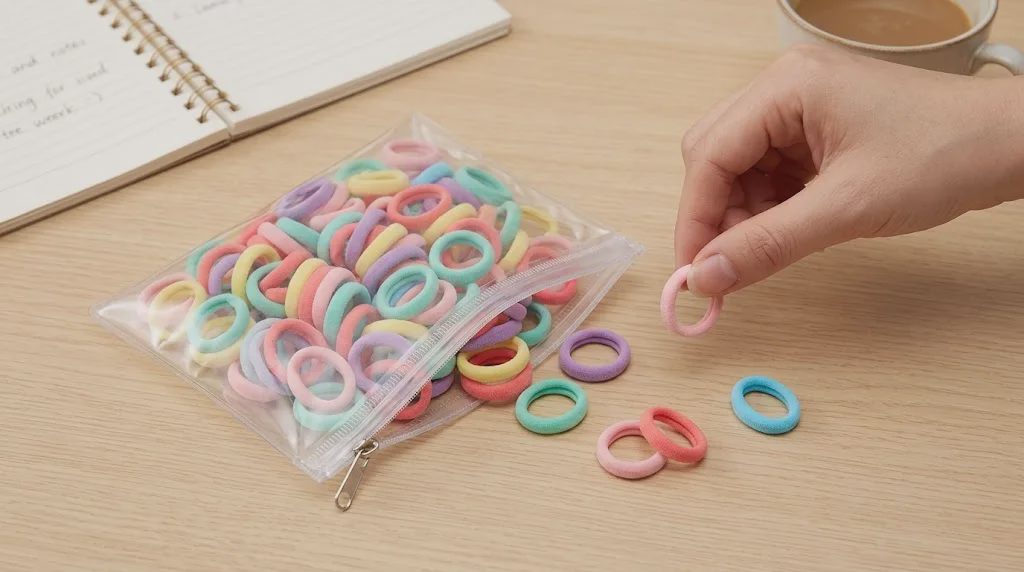 baby elastic hair rings 200 pack in storage bag 