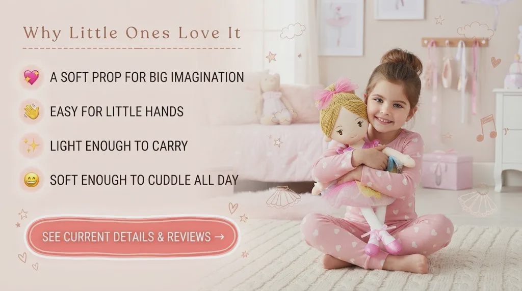 Toddler pretend-play toy details with real-home scene