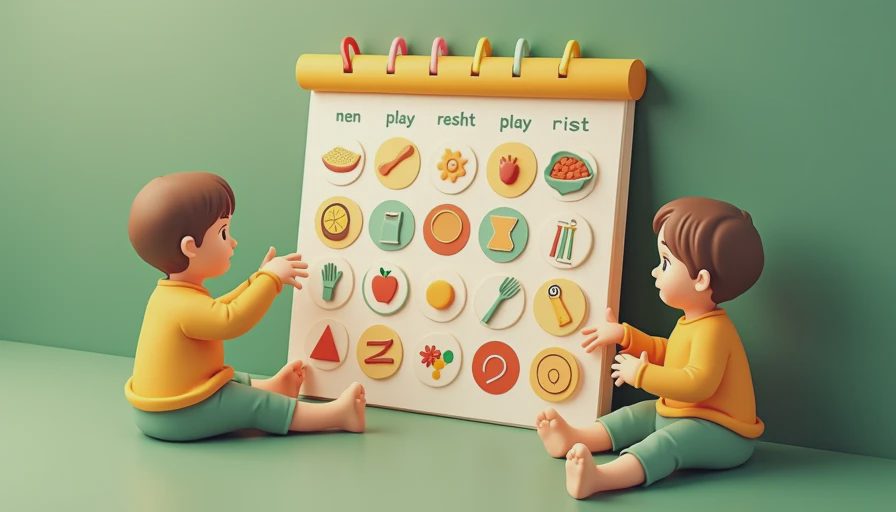 Visual context for schedules for 2 year olds