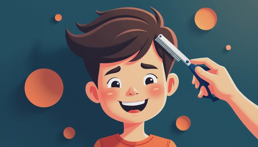 Visual context for cutting childrens hair